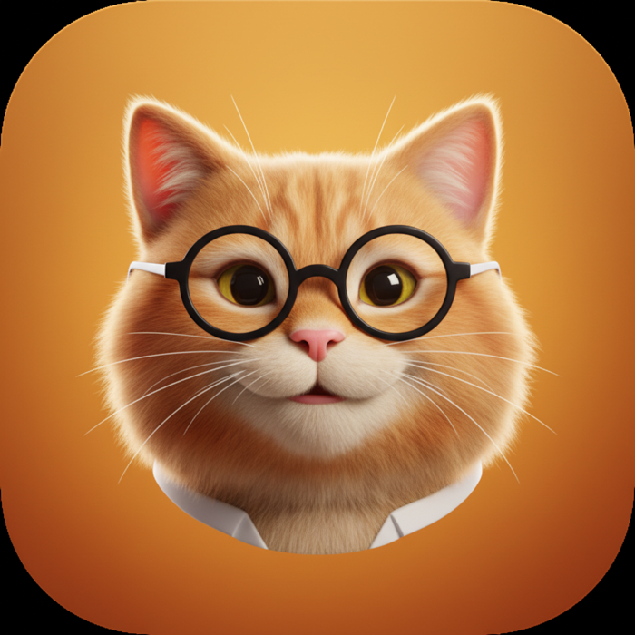 Prof. Mruk, a 3D ginger-tabby fitness coach